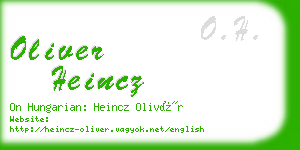 oliver heincz business card